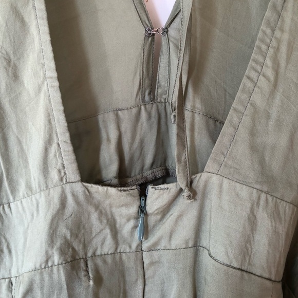 Anthropologie x Faithfull the Brand Sage Green Cedric Jumpsuit 8 NWT large - Picture 7 of 11